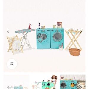 Laundry Playset for Dolls - Blue